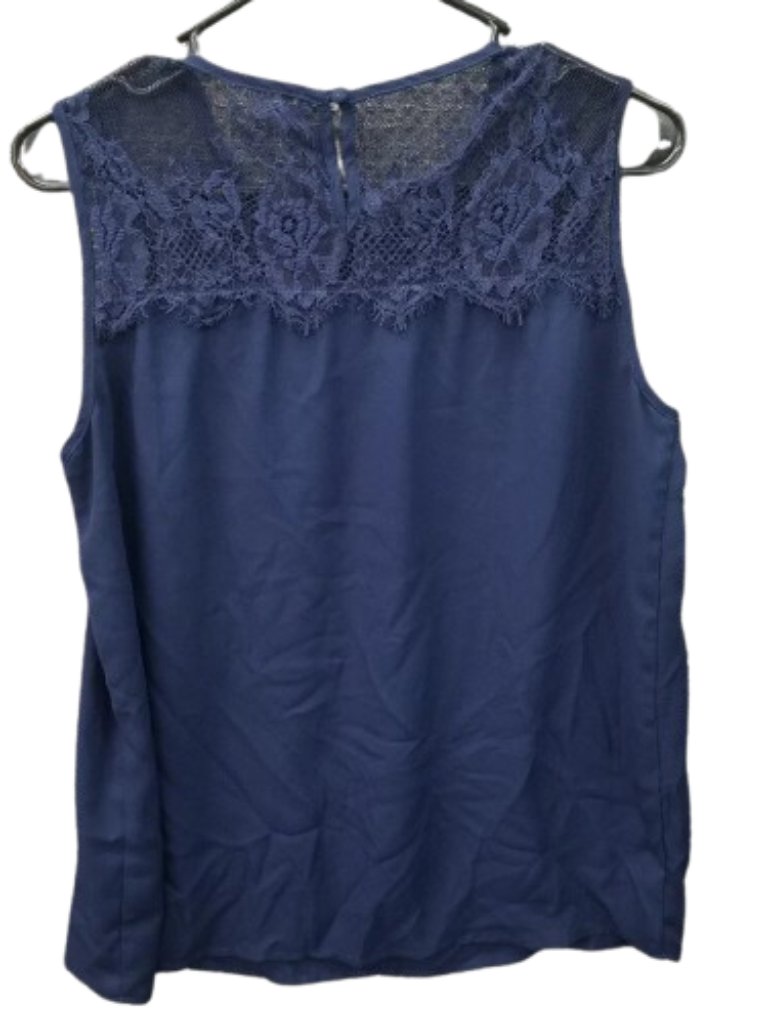 Laced Blue Blouse Womens